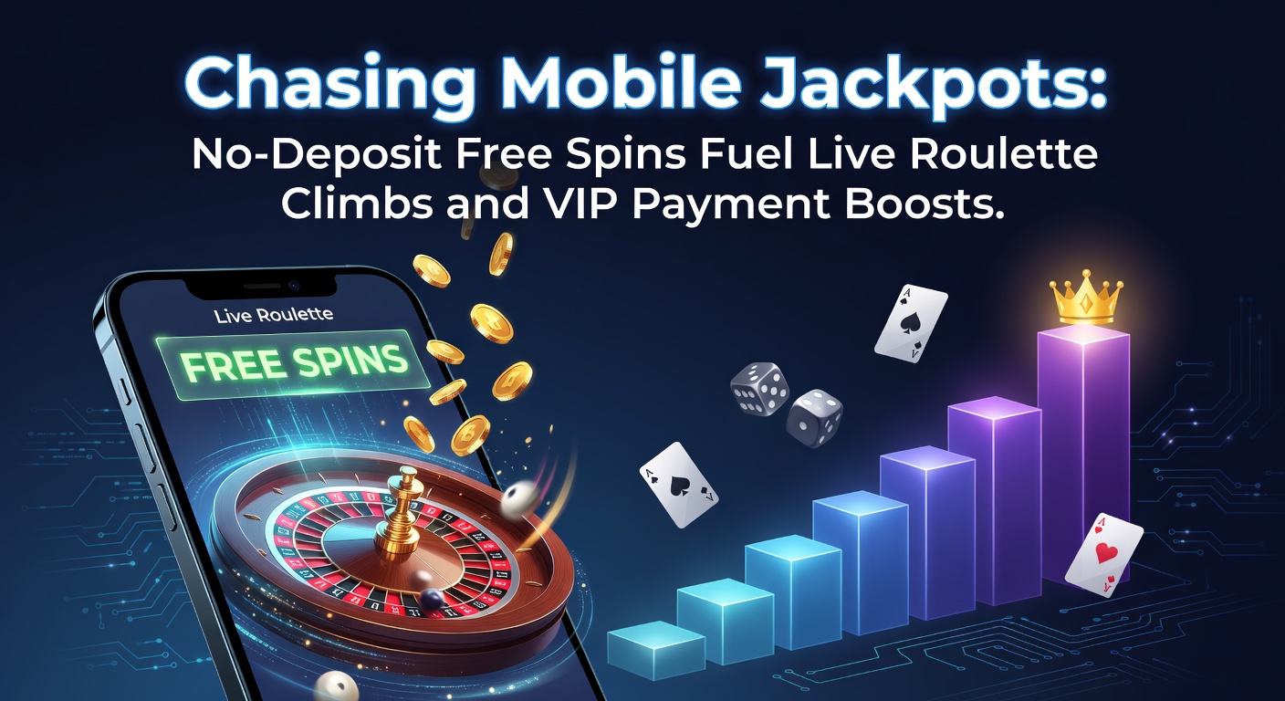 Smartphone mit leuchtendem Jackpot-Rad und Free-Spins-Symbolen auf Live-Roulette-Tisch