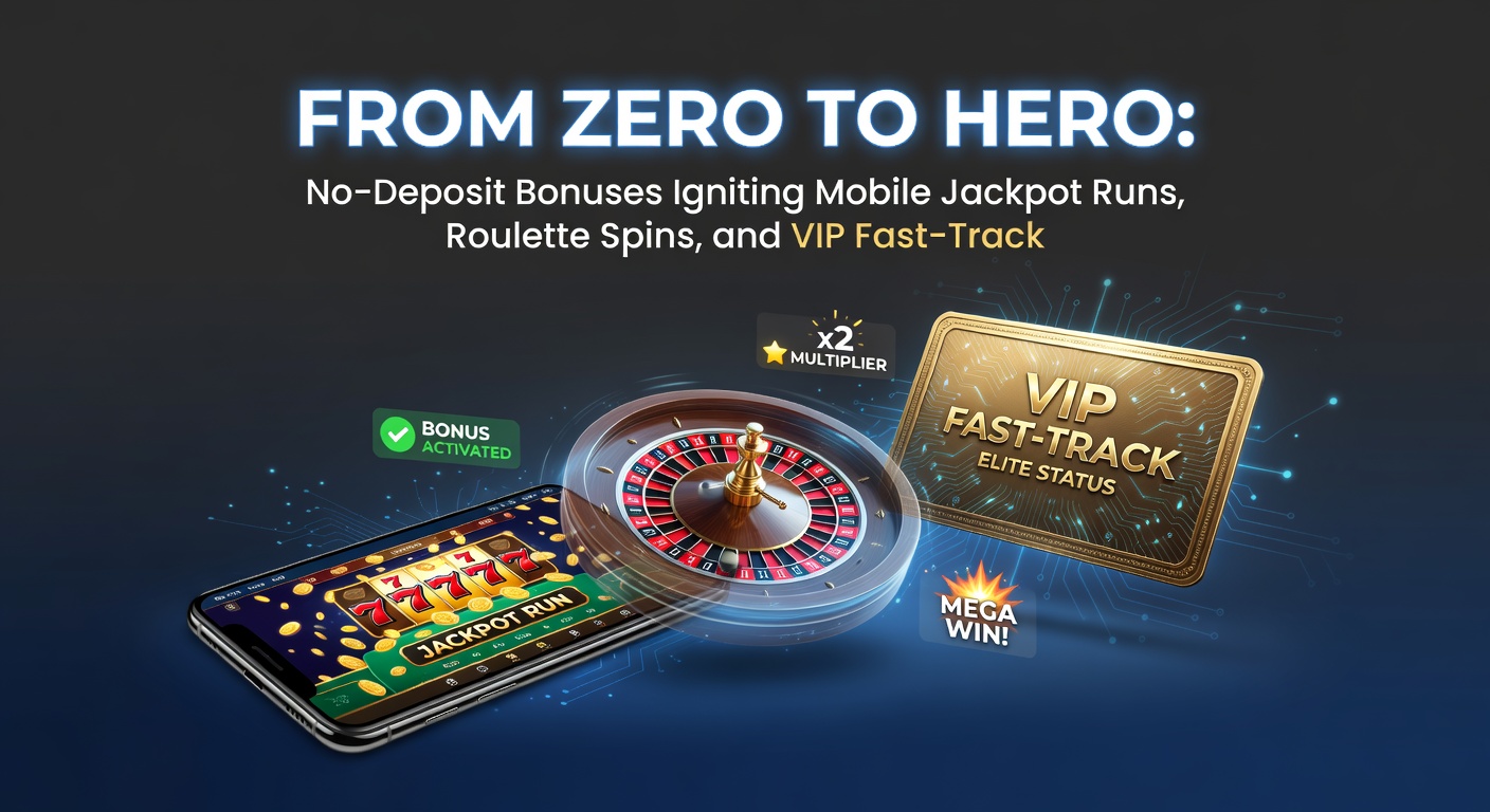 Dynamische Grafik mit Roulette-Rad, VIP-Goldkarte und explodierendem Jackpot auf Smartphone-Display
