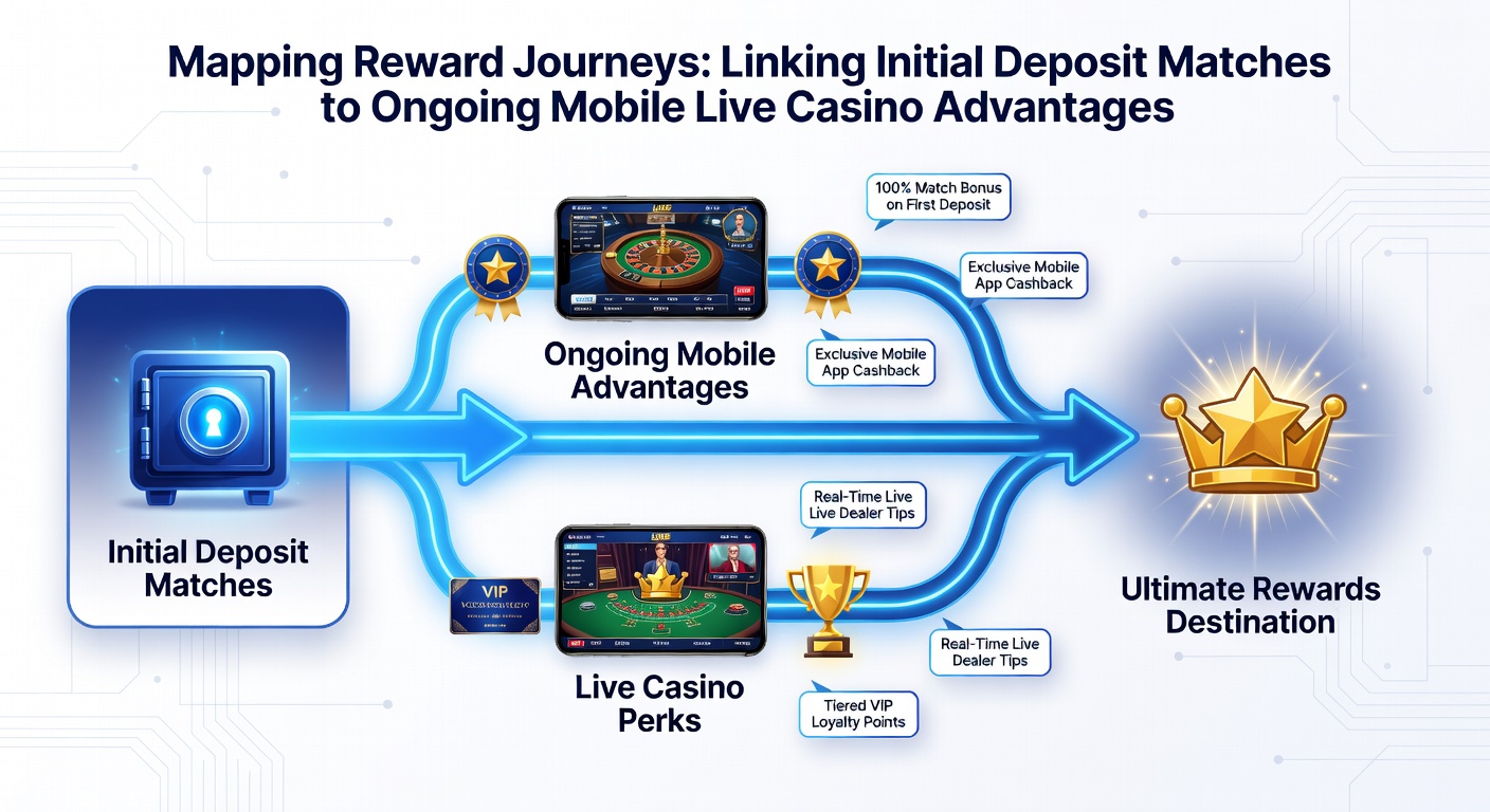 Mobile Live-Casino-Sitzung mit Verknüpfungen zu Jackpot-Akkumulationen und Belohnungsfortschritt