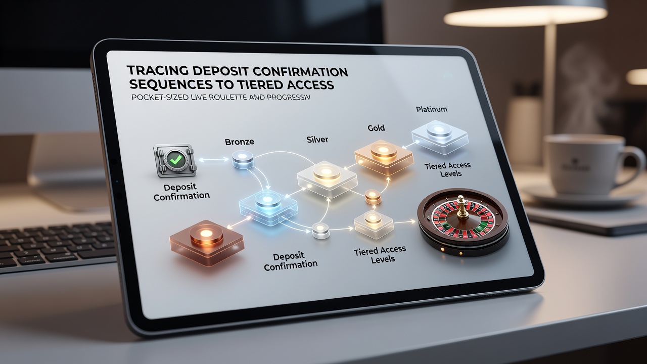 Visualisierung gestaffelter Zugangsstufen und Verifizierungsworkflows in mobilen progressiven Slots